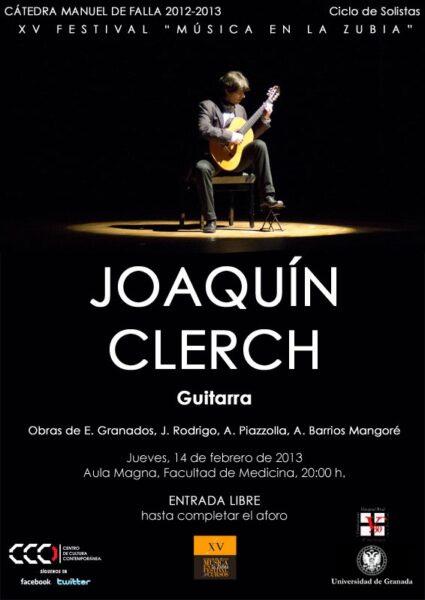 Imagen de portada de CONCIERTO DE JOAQUÍN CLERCH (GUITARRA)