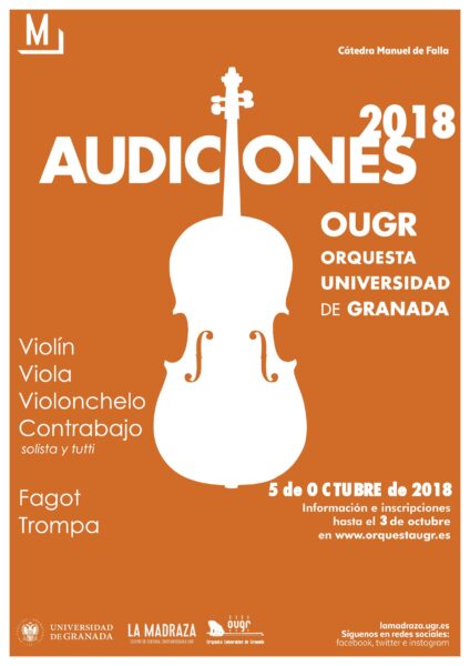Imagen de portada de Audiciones de acceso a la Orquesta de la UGR