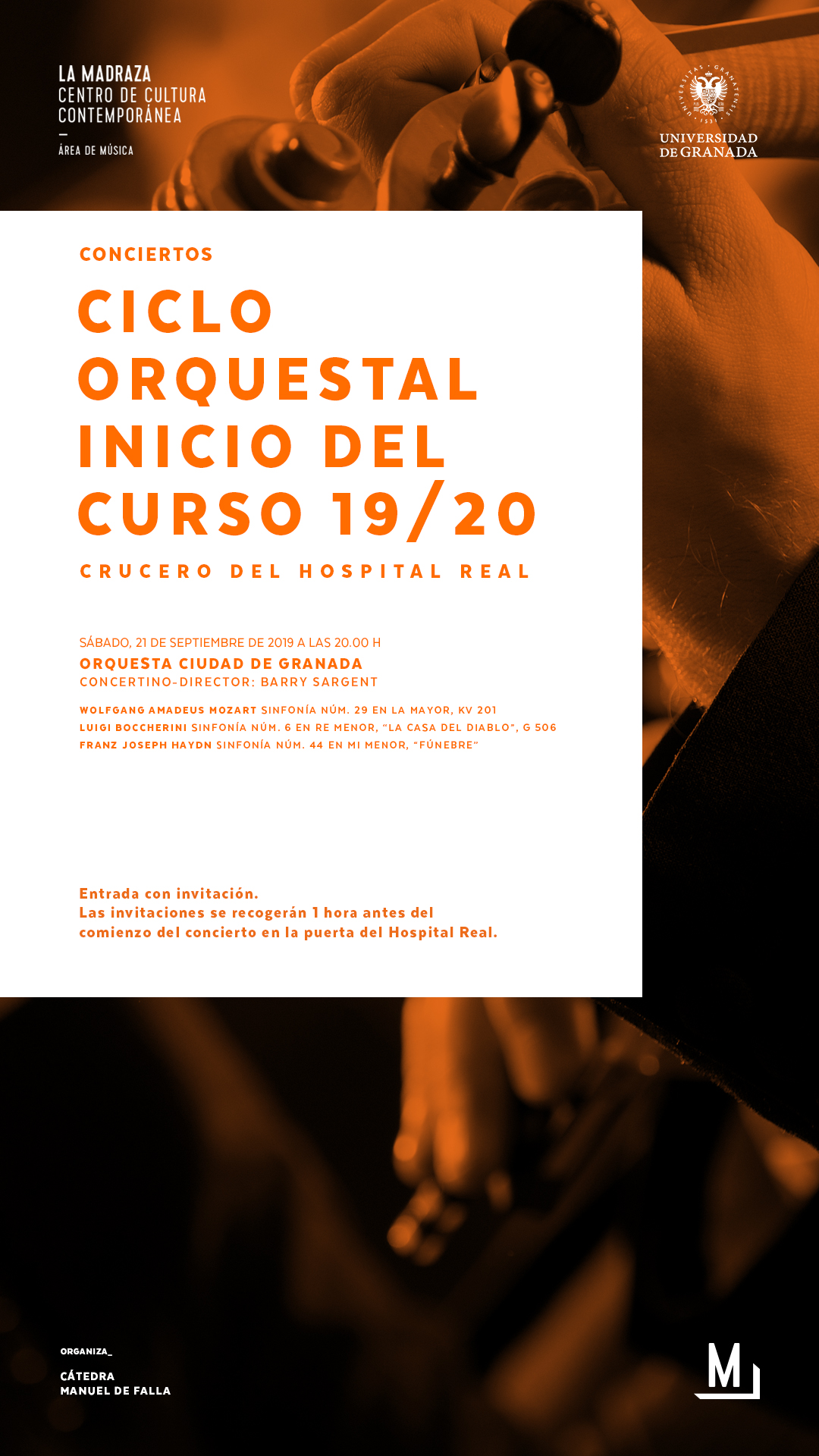 Imagen de portada de Ciclo orquestal de inauguración del curso académico 2019/20