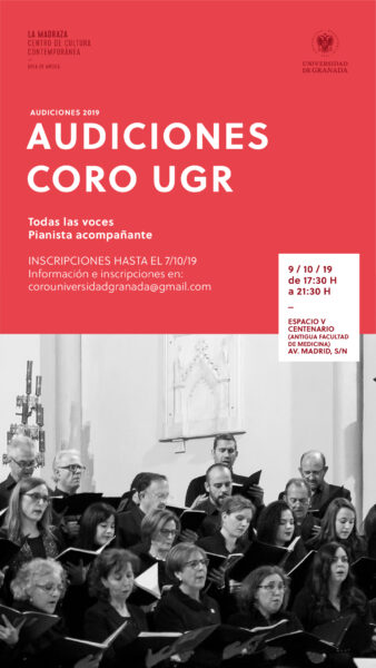 Imagen de portada de Audiciones Coro UGR – 2019