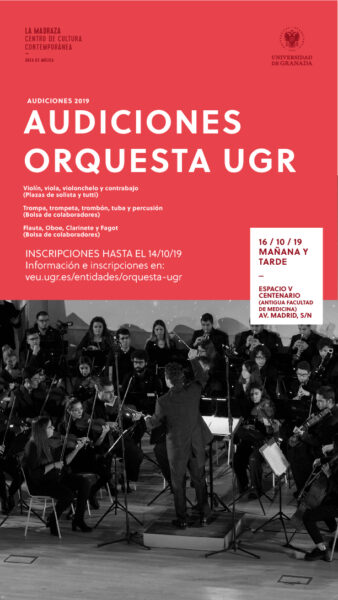 Imagen de portada de Audiciones Orquesta UGR – 2019