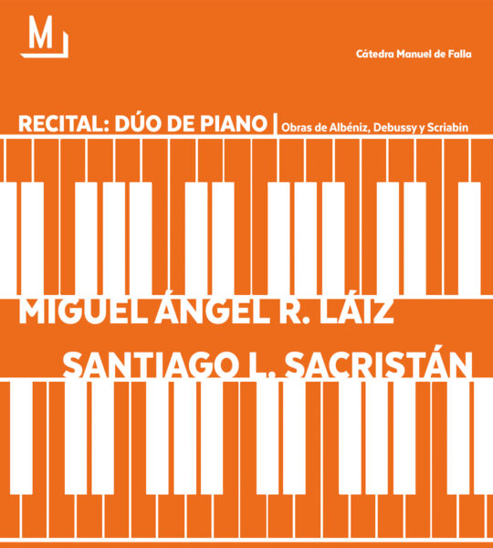 Imagen de portada de Sugerencia del día: Concierto Dúo de piano con Miguel Ángel Rodríguez Láiz y Santiago L. Sacristán
