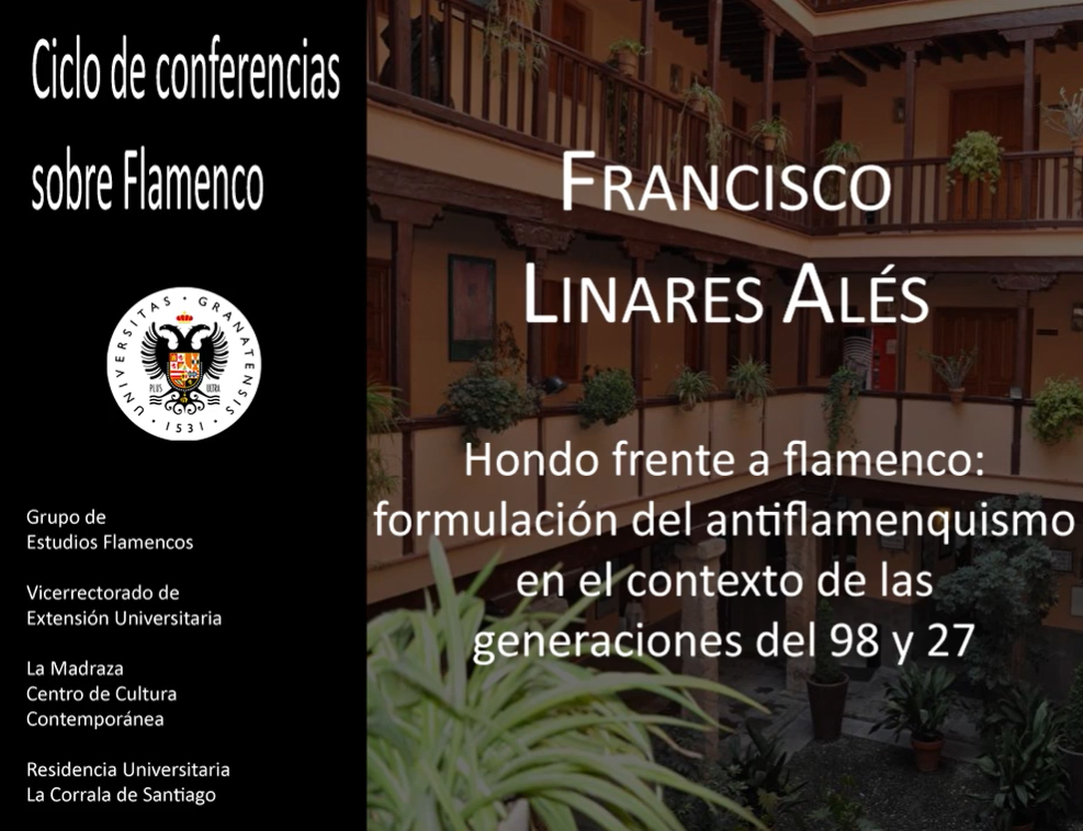 Imagen de portada de Sugerencia del día: Conferencia «Hondo frente a flamenco: formulación del antiflamenquismo en el contexto de las generaciones del 98 y 27»
