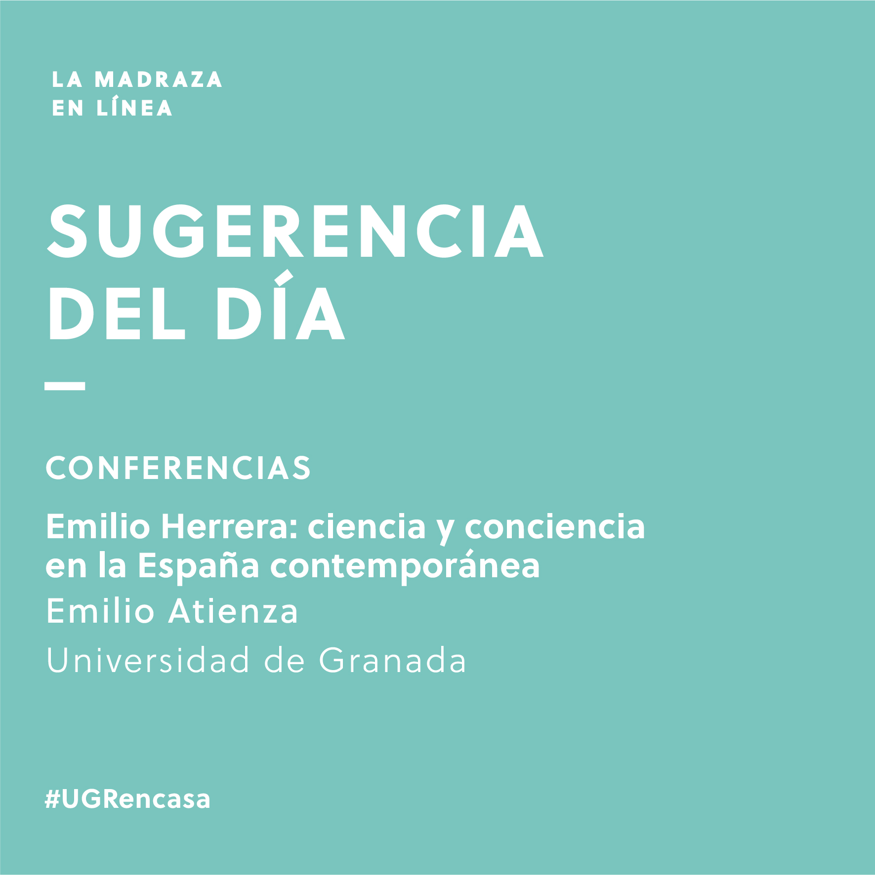 Imagen de portada de Sugerencia del día: Conferencia ‘Emilio Herrera – ciencia y conciencia en la España contemporánea’