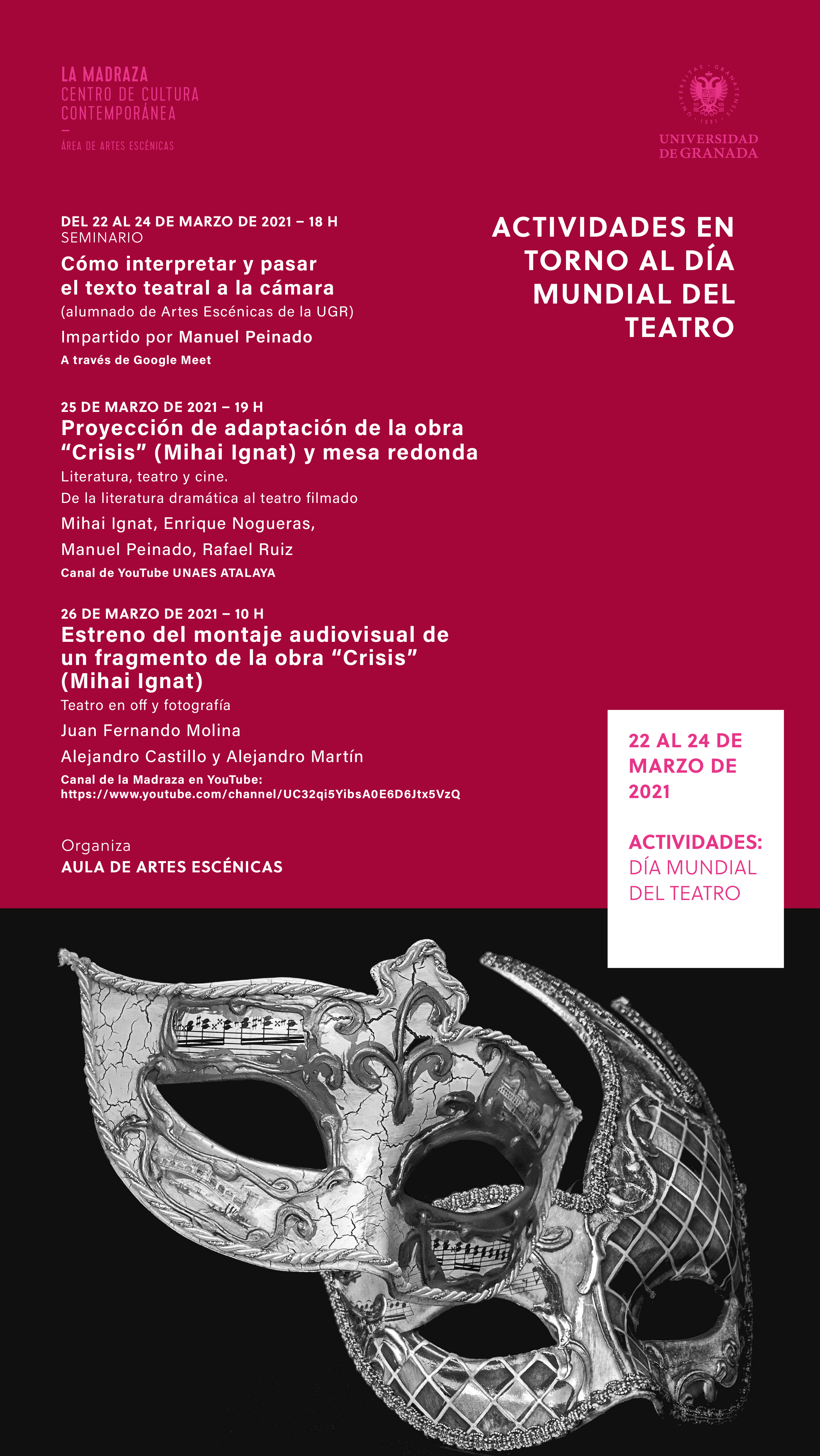Imagen de portada de Semana dedicada al Día Mundial del Teatro. Del 22 al 26 de marzo de 2021
