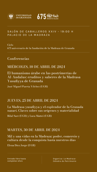 Imagen de portada de Ciclo «675 aniversario de la fundación de la Madraza de Granada»